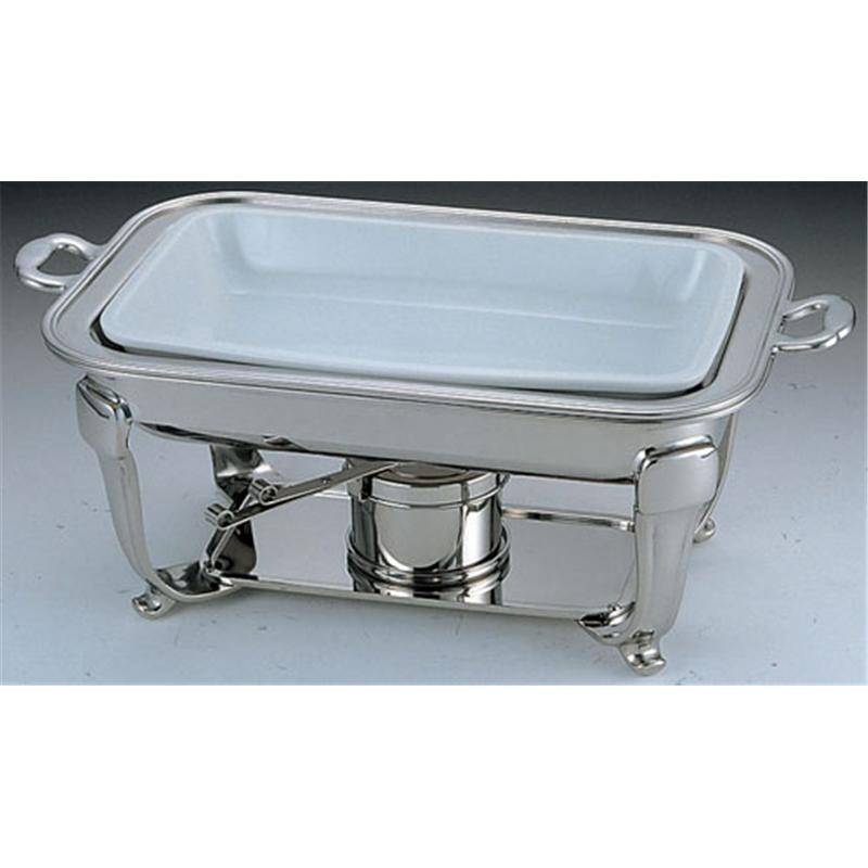 UK18-8バロン角チェーフィング用陶器 16インチ 1個(ご注文単位1個)【直送品】