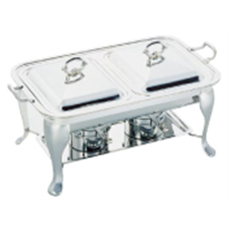 SW18-8共柄角チェーフィングデッシュ ダブル 22インチ 1箱(ご注文単位1箱)【直送品】