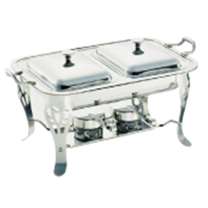 SW18-8共柄角チェーフィングデッシュ ダブル 16インチ 1箱(ご注文単位1箱)【直送品】