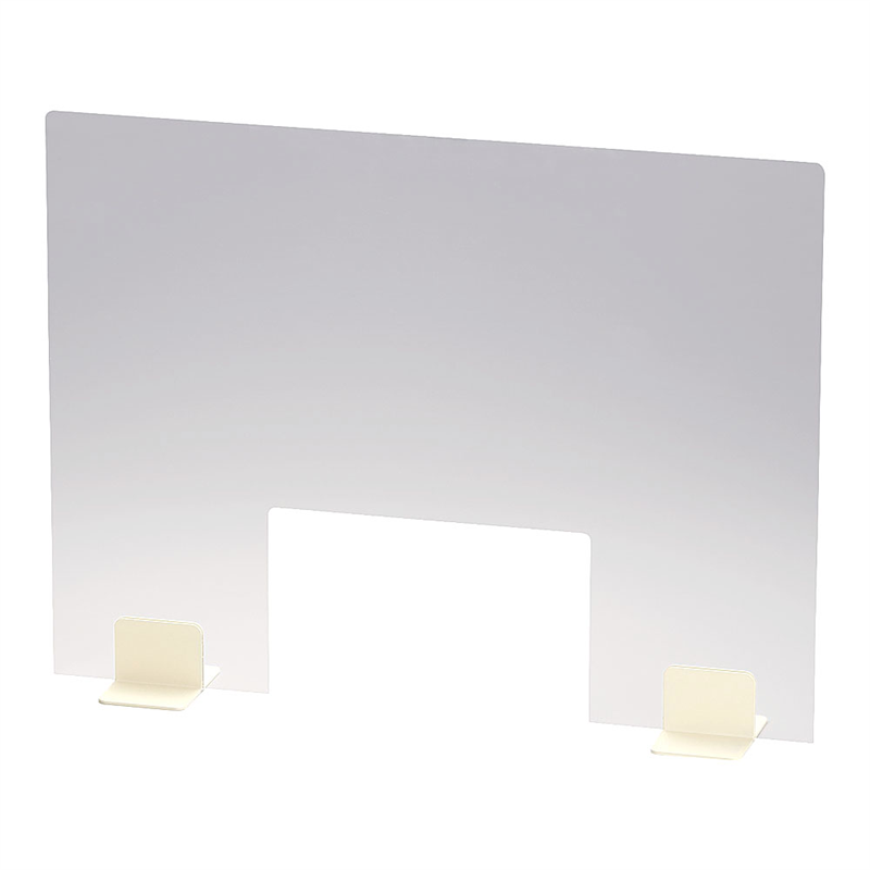 TKG　飛沫ガードパーテーション　600 窓付アイボリースタンド　クリア 1個（ご注文単位1個）【直送品】