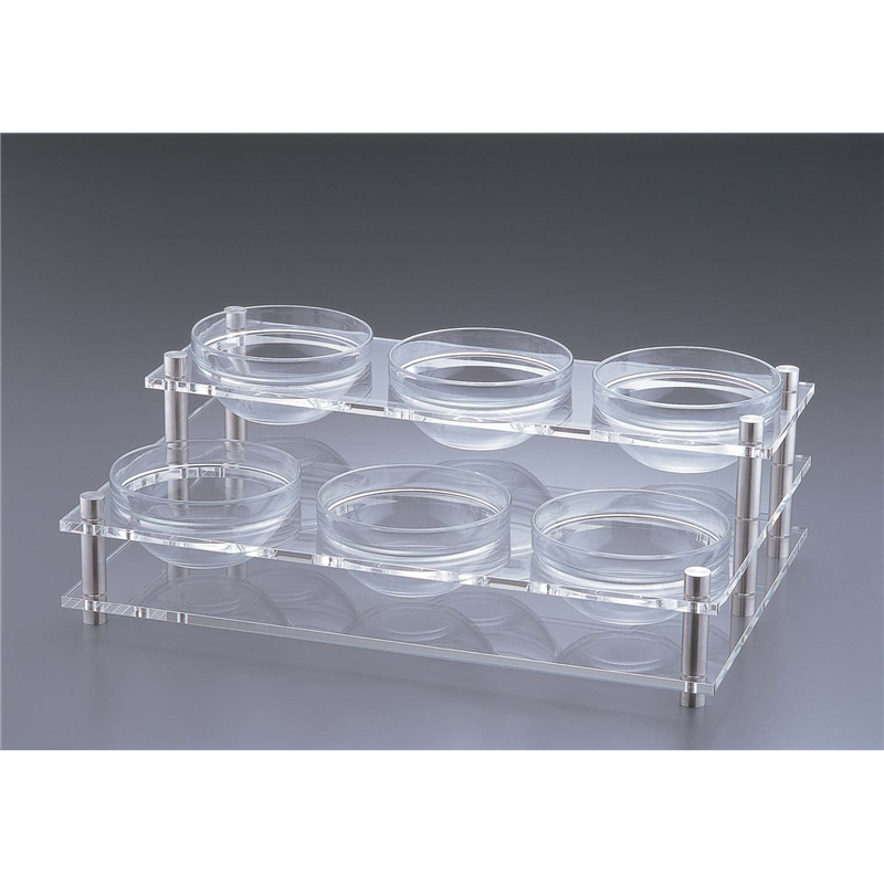 アクリル　コンディメントスタンド 2段6穴　B30-1 1箱（ご注文単位1箱）【直送品】