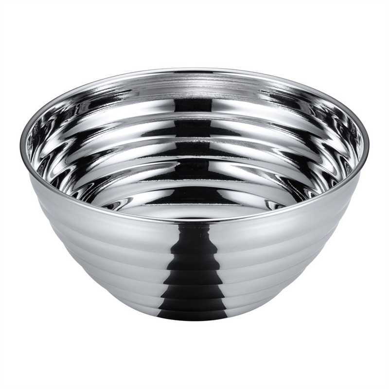 18-8サラダボール／ライン（シングル） 14cm 1袋（ご注文単位1袋）【直送品】