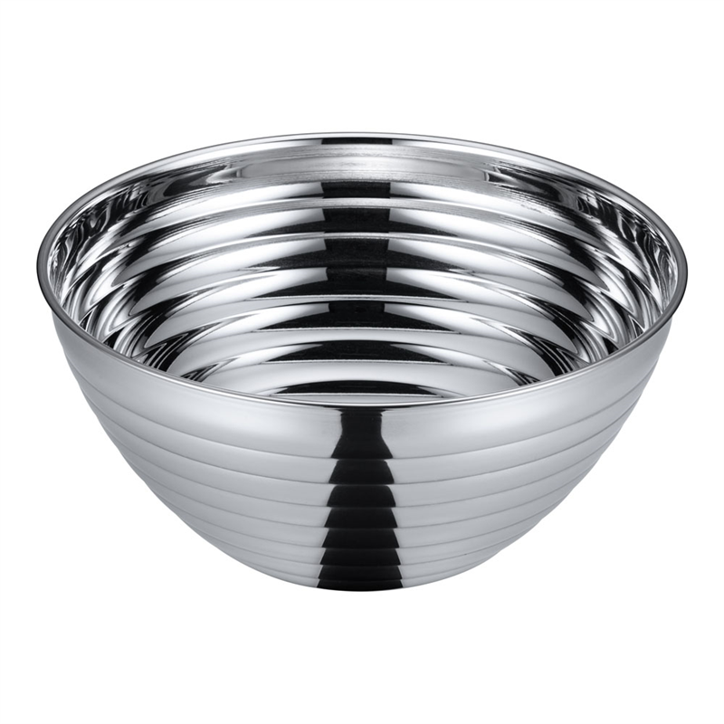 18-8サラダボール／ライン（シングル） 23cm 1袋（ご注文単位1袋）【直送品】