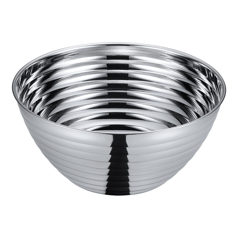 18-8サラダボール／ライン（シングル） 26cm 1袋（ご注文単位1袋）【直送品】