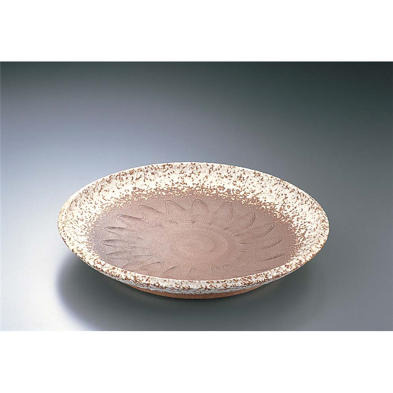 手造赤土白吹12.0大皿　平 B03-20 1個（ご注文単位1個）【直送品】