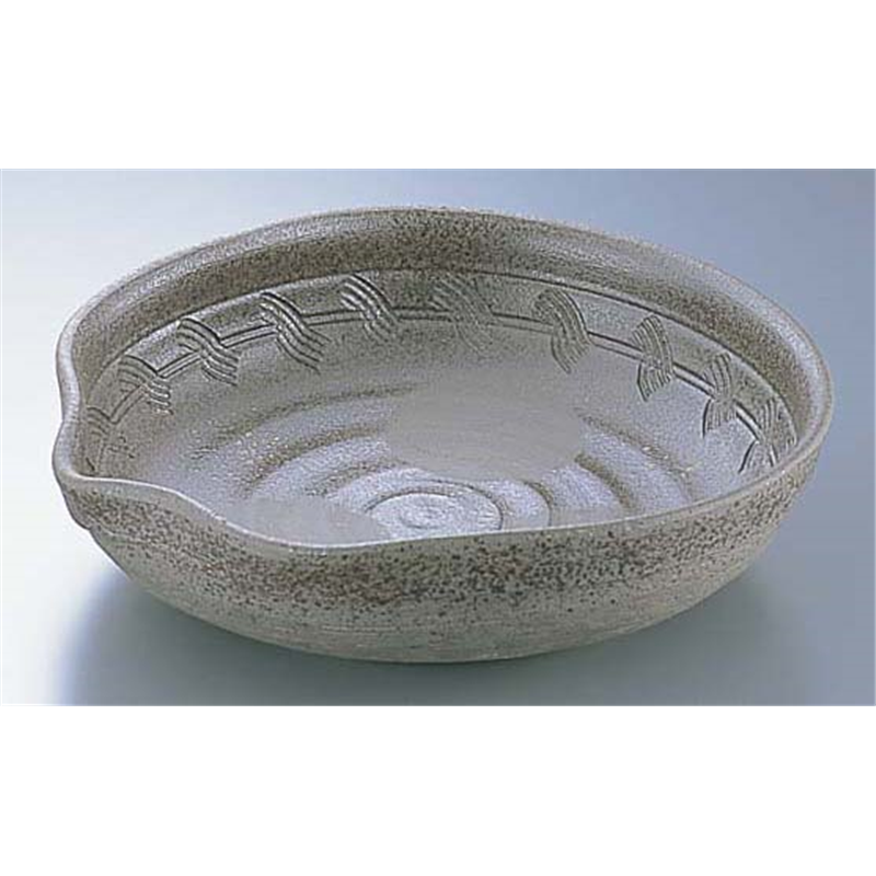 炭化土ぼたもち8.5大皿　深 B03-30 1個（ご注文単位1個）【直送品】