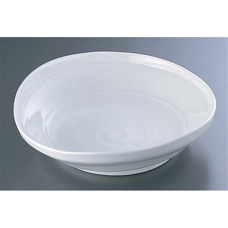 白釉たわみ8.0大皿　深 B03-35 1個（ご注文単位1個）【直送品】