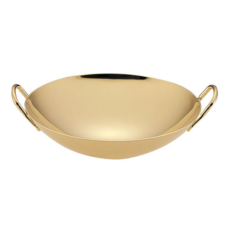 TKG18-8プチ中華鍋（金メッキ付） 9cm 1袋（ご注文単位1袋）【直送品】