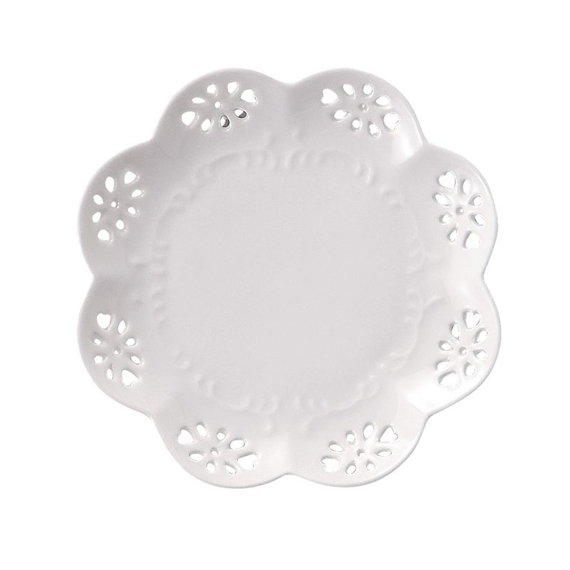 ピッコロビアンカ　フラワー　ディッシュ 5　1／2インチ 1箱（ご注文単位1箱）【直送品】