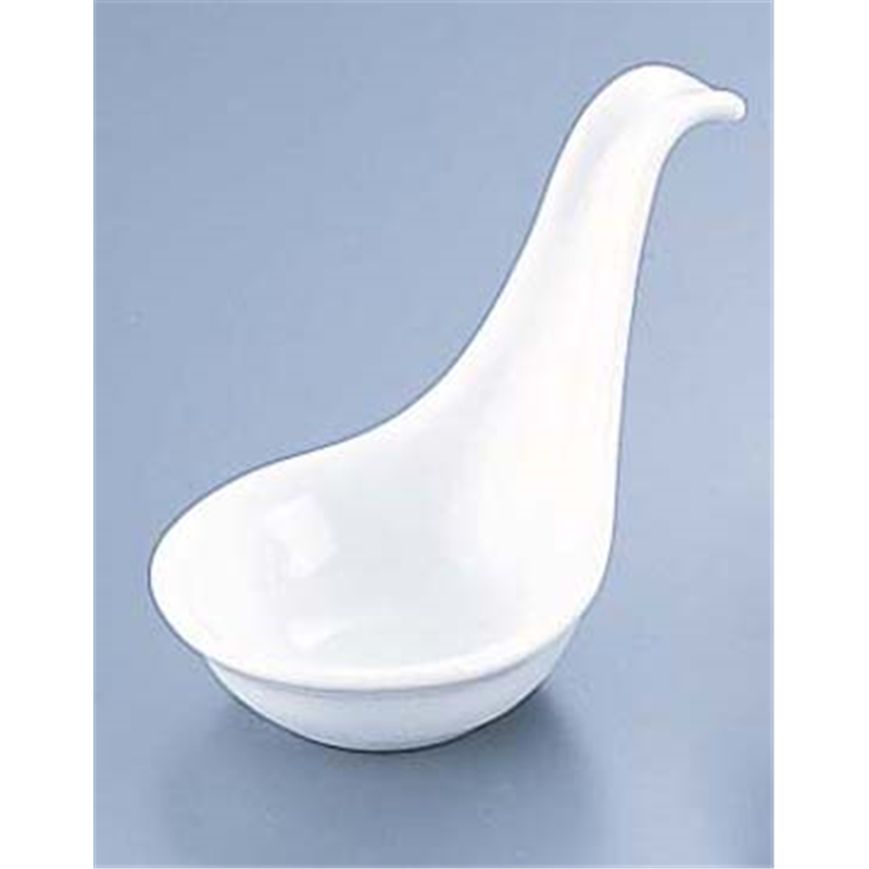 置きレンゲ D-132　白 1個（ご注文単位1個）【直送品】