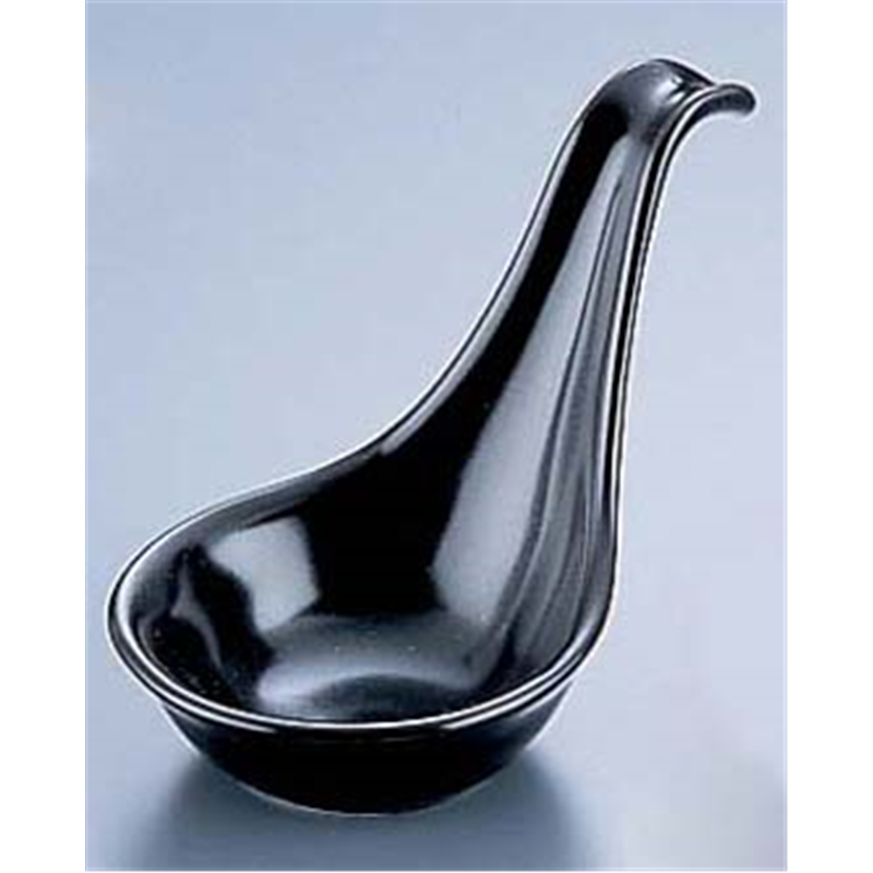 置きレンゲ D-133　黒 1個（ご注文単位1個）【直送品】