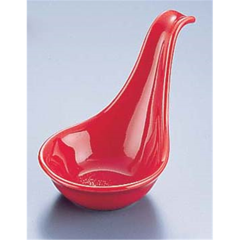 置きレンゲ D-134　赤 1個（ご注文単位1個）【直送品】