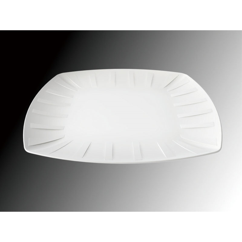 KINGO ストライプ模様 角プレート 大 1個(ご注文単位1個)【直送品】