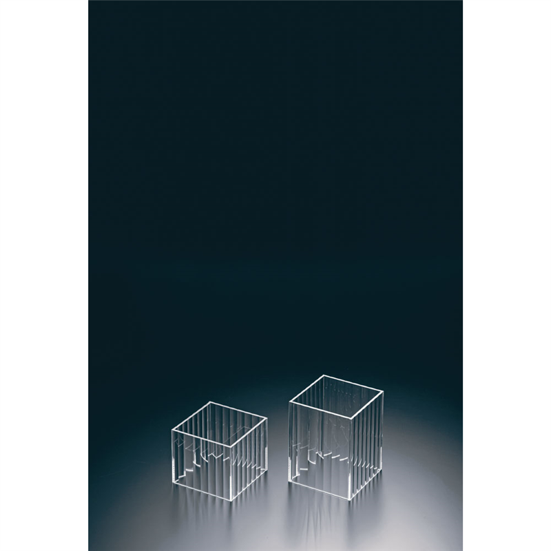 アクリルラインストレートスクエアスタンド クリア　120角　H100 1袋（ご注文単位1袋）【直送品】