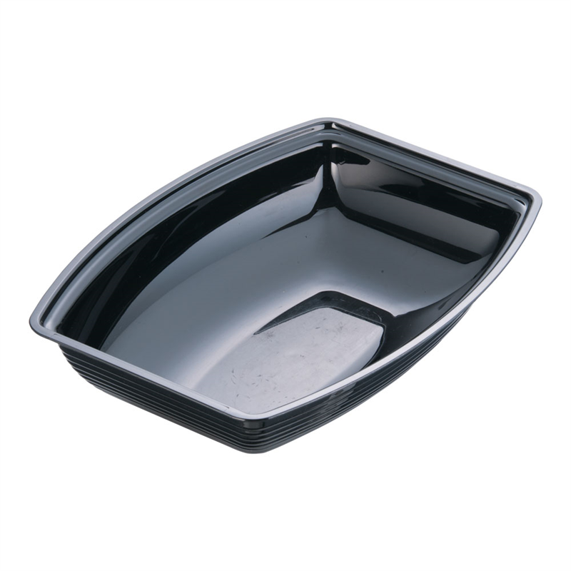 キャンブロ 長角型リブタイプサラダボール RSB1014CW(ブラック) 1個(ご注文単位1個)【直送品】