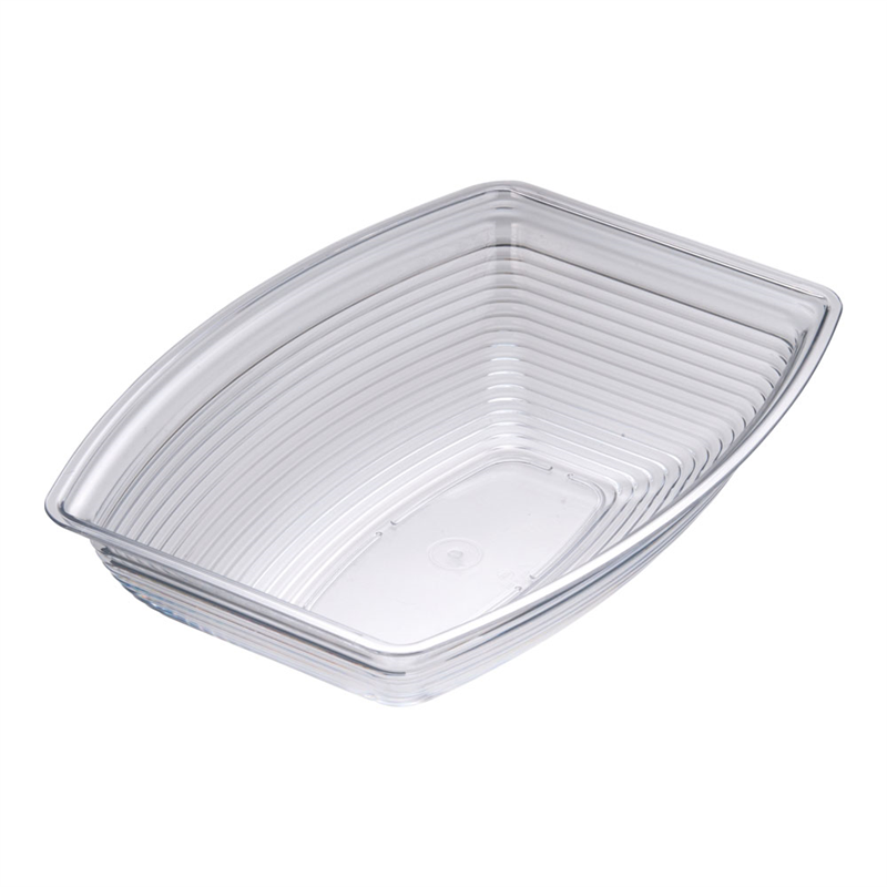 キャンブロ 長角型リブタイプサラダボール RSB1419CW(クリアー) 1個(ご注文単位1個)【直送品】