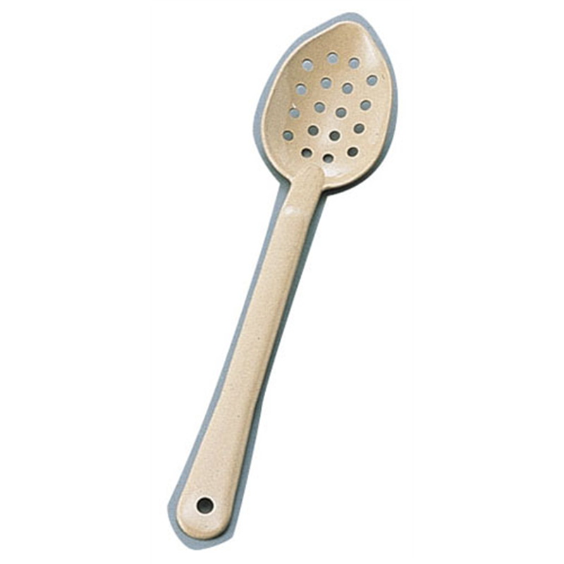 ポリカーボネイト　サービススプーン №4421　（丸穴付）ベージュ 1個（ご注文単位1個）【直送品】