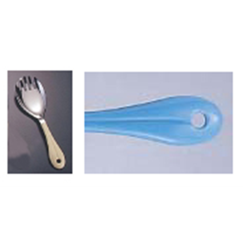 18-8らくらくサーバーフォーク ブルー 1袋（ご注文単位1袋）【直送品】