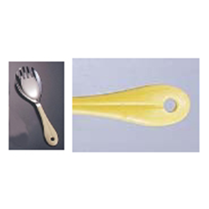18-8らくらくサーバーフォーク イエロー 1袋（ご注文単位1袋）【直送品】
