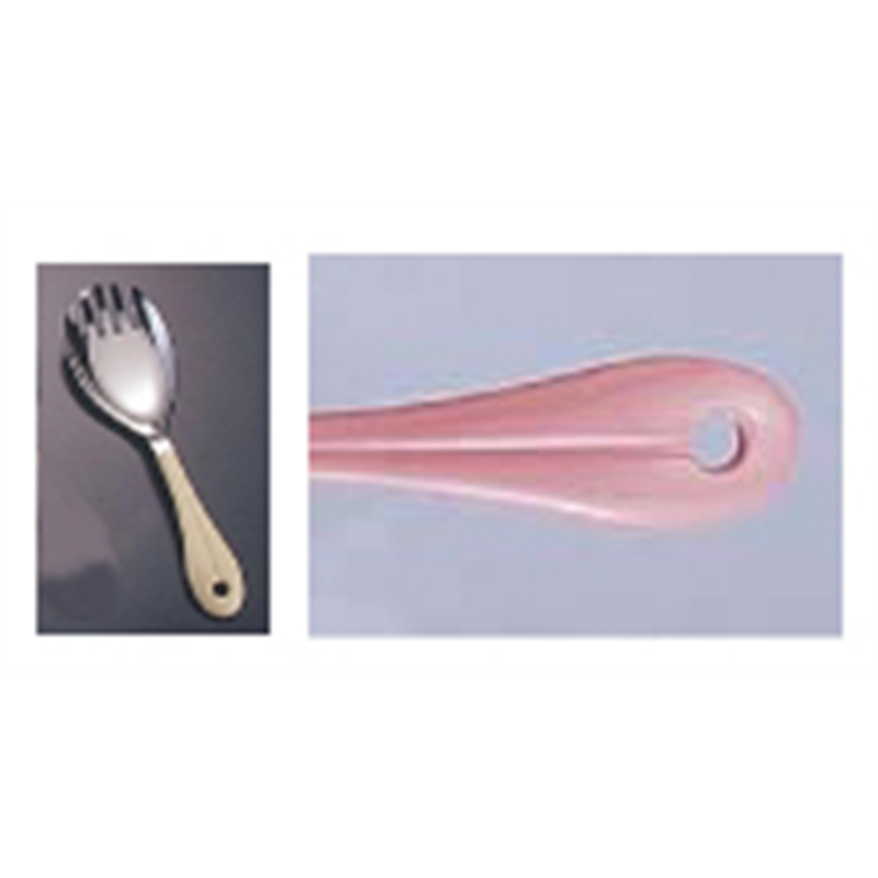 18-8らくらくサーバーフォーク ピンク 1袋（ご注文単位1袋）【直送品】