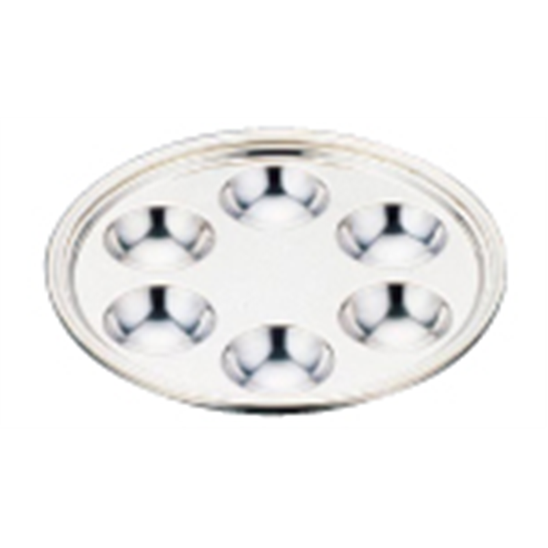 UK18-8エスカルゴデッシュ71／2インチ （6穴）B渕 1袋（ご注文単位1袋）【直送品】