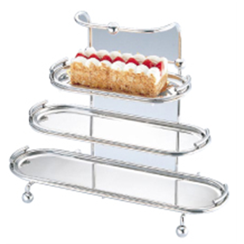 UK18-8 3段小判ケーキスタンドA 1箱(ご注文単位1箱)【直送品】