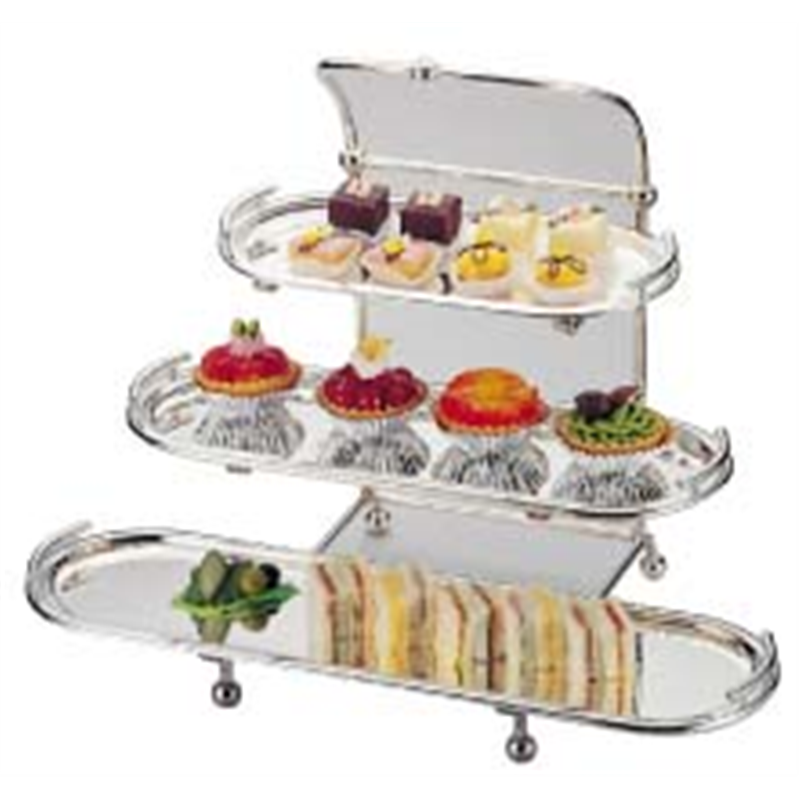 UK18-8 3段小判ケーキスタンドB 1箱(ご注文単位1箱)【直送品】