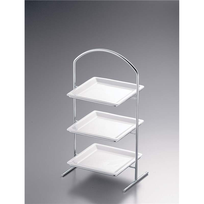 UK　18-8プチハイティースタンド スクエア（スタンドのみ） 1個（ご注文単位1個）【直送品】