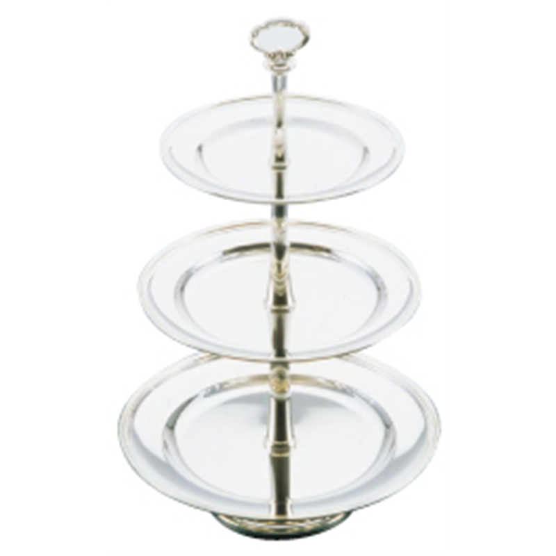 UK　バロン3段ケーキスタンド （銀メッキ） 1個（ご注文単位1個）【直送品】