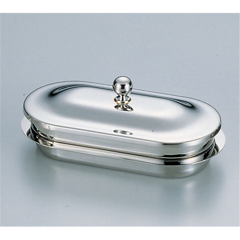 UK18-8ロイヤルバターディッシュ 小判型 1箱（ご注文単位1箱）【直送品】