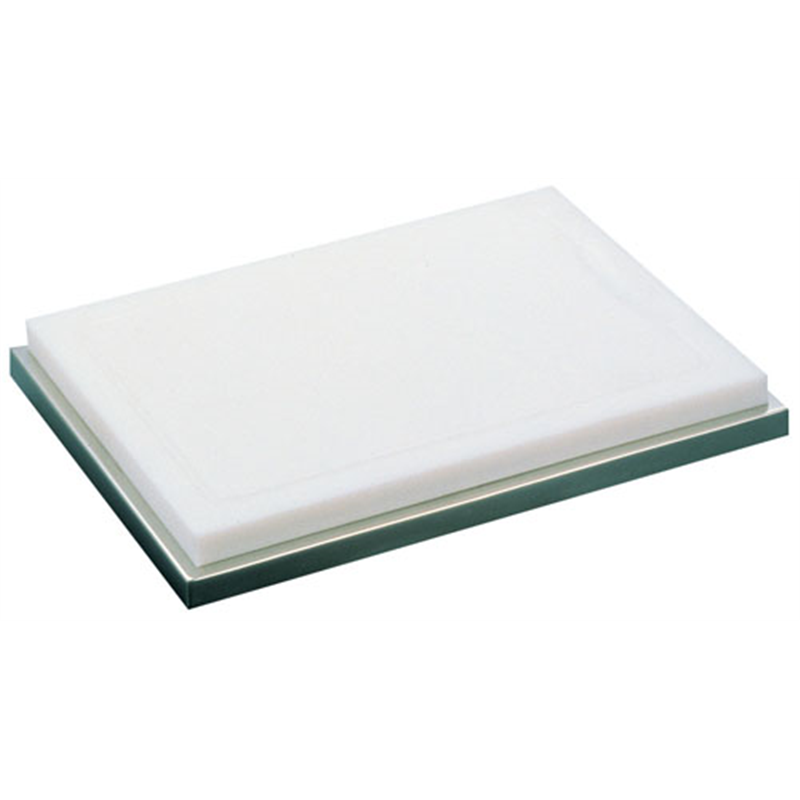 UKプラスチック製カッティングボード （18-8台付） 1個（ご注文単位1個）【直送品】