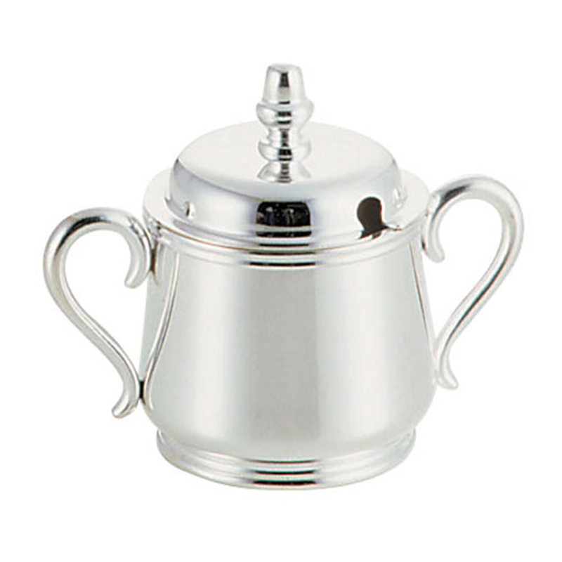 洋白3.8μ東型シュガーポット 5人用 1個（ご注文単位1個）【直送品】