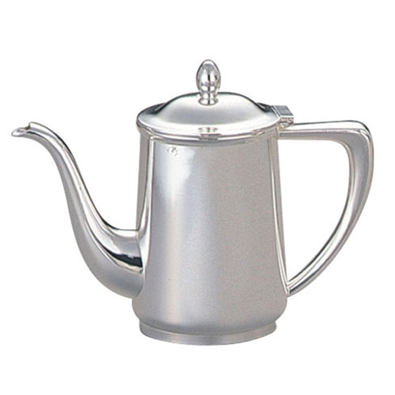 洋白3.8μ小判型コーヒーポット 2人用 1個（ご注文単位1個）【直送品】