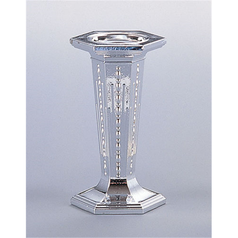 六角ウェディング・ケーキピラー シルバー　4602O 1個（ご注文単位1個）【直送品】