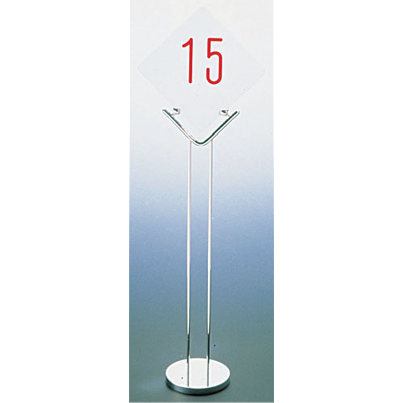 UK　18-8テーブルナンバースタンド V型　〈プレーン〉 1袋（ご注文単位1袋）【直送品】