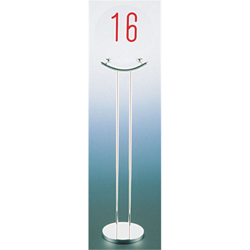 UK　18-8テーブルナンバースタンド U型　〈プレーン〉 1袋（ご注文単位1袋）【直送品】