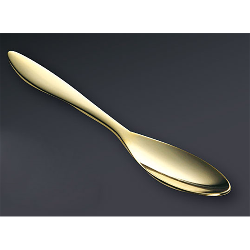 18-8　アルビ　プチスプーン　金メッキ （6本入） 1袋（ご注文単位1袋）【直送品】