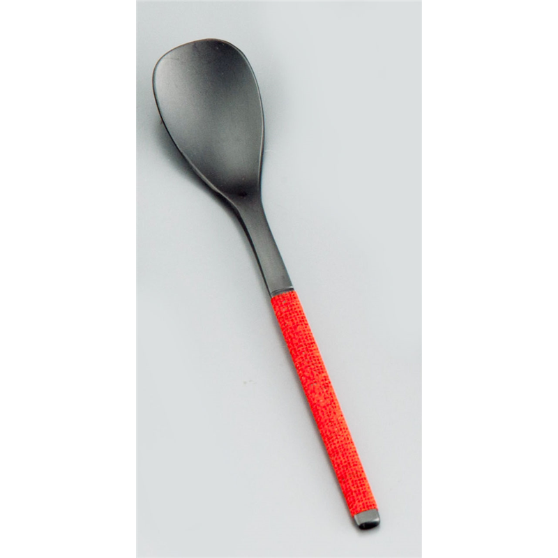 ステンレス布着せカトラリー　紗綾（さや） 和匙（ワサジ）朱 1袋（ご注文単位1袋）【直送品】