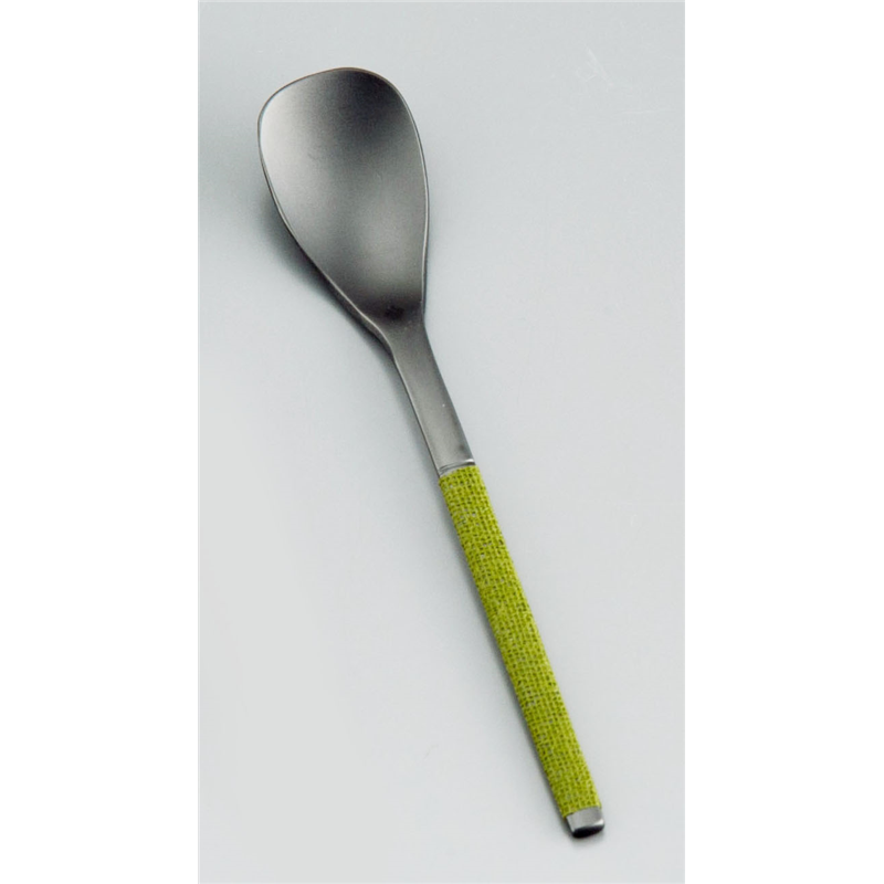 ステンレス布着せカトラリー　紗綾（さや） 和匙（ワサジ）抹茶 1袋（ご注文単位1袋）【直送品】