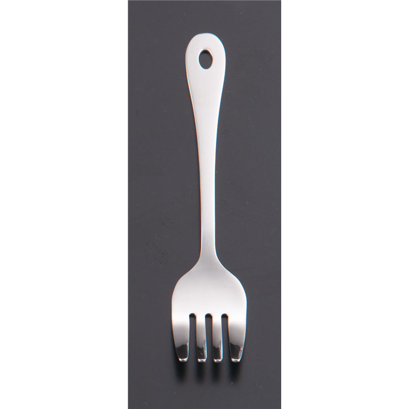 18-0　お子様フォーク　4本刃　穴明  1袋（ご注文単位1袋）【直送品】