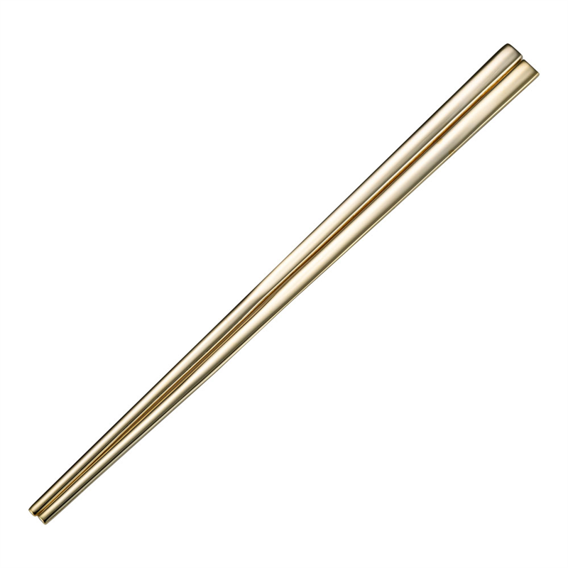 18-8朝鮮箸(金メッキ付) S-007G 1袋(ご注文単位1袋)【直送品】