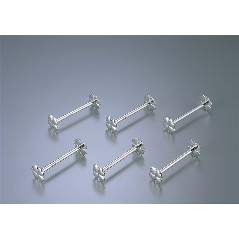 クローバーナイフレスト代用ロジウムメッキ KA-100C／6（6pcs） 1袋（ご注文単位1袋）【直送品】
