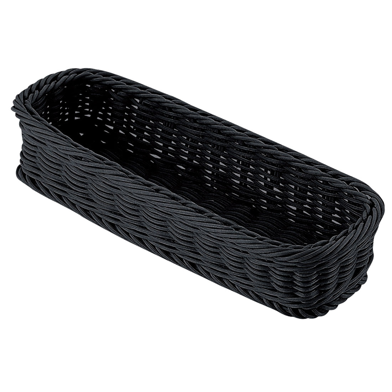 PPカトラリーバスケット　ブラック 小　2人用　CB-005-BK 1袋（ご注文単位1袋）【直送品】