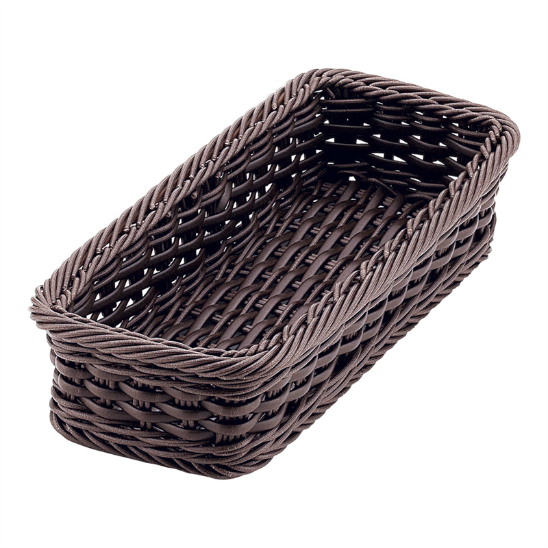 PPカトラリーバスケットダークブラウン 大　4人用CB-011-DBR 1袋（ご注文単位1袋）【直送品】