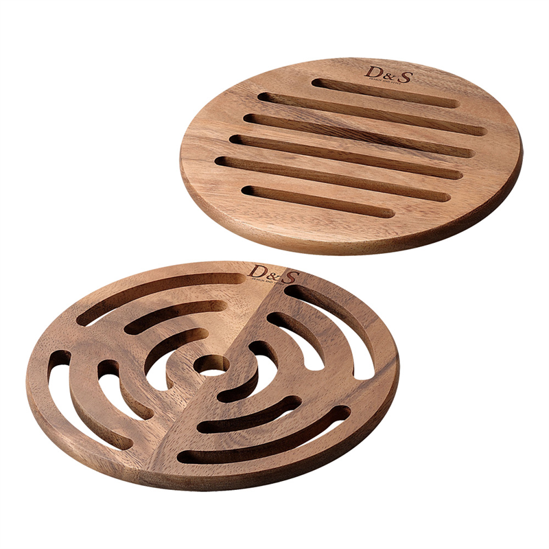 D&Sウッドウェア ラウンドトリベット 2pcs 1箱(ご注文単位1箱)【直送品】