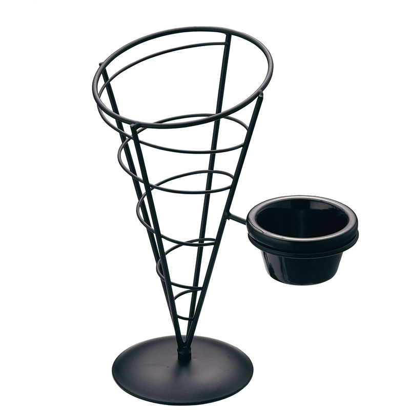 ワイヤー　アペタイザーコーン　9インチ ラメキン付　ACR59 1個（ご注文単位1個）【直送品】