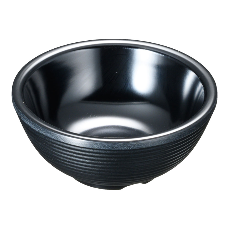 TC　メラミン　リブ　ラメキン　ブラック RAM3RBK　3オンス 1個（ご注文単位1個）【直送品】