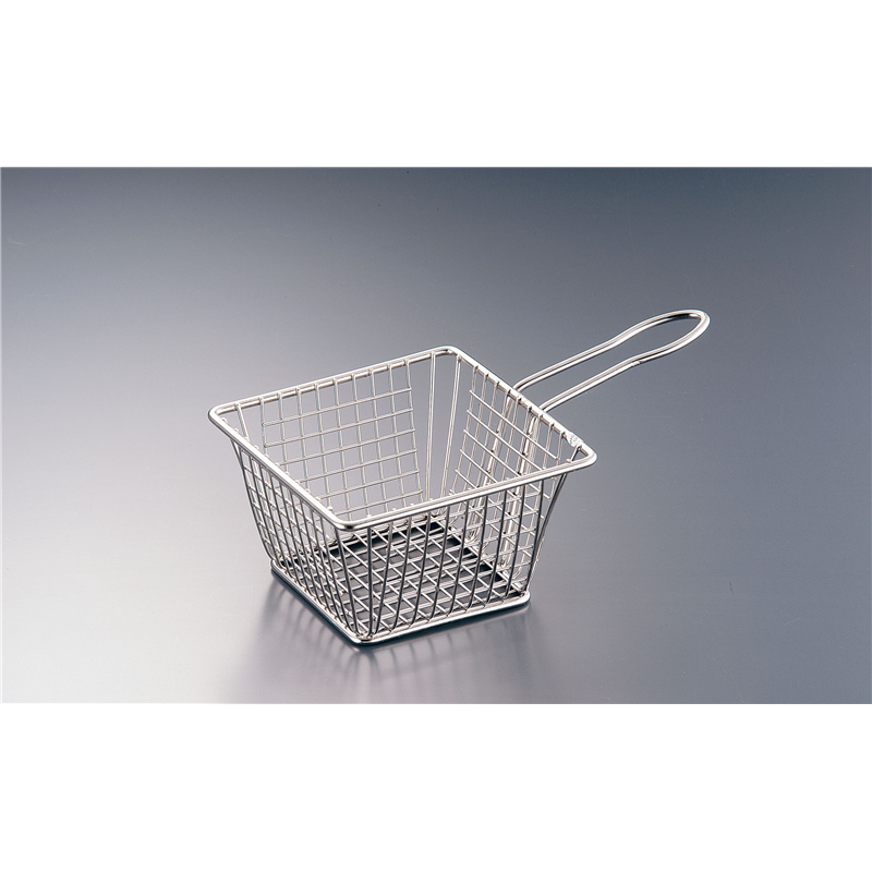 AM　ステンレス　ミニフライバスケット 長方形　大　MFRYBSKT 1袋（ご注文単位1袋）【直送品】