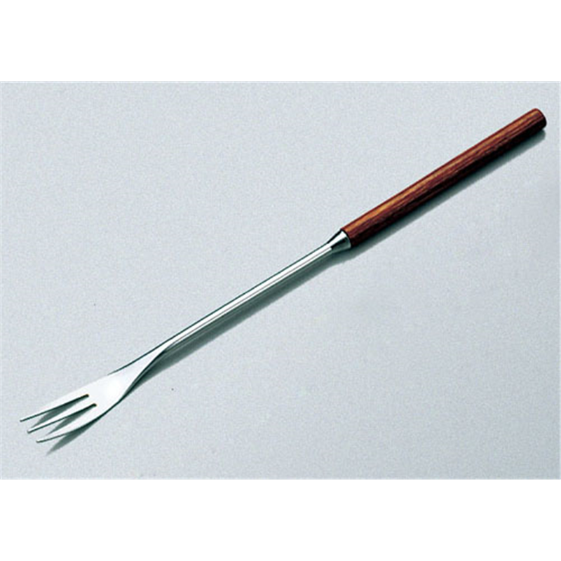 木柄フォンデュフォーク　（12本組） 3本刃 1箱（ご注文単位1箱）【直送品】