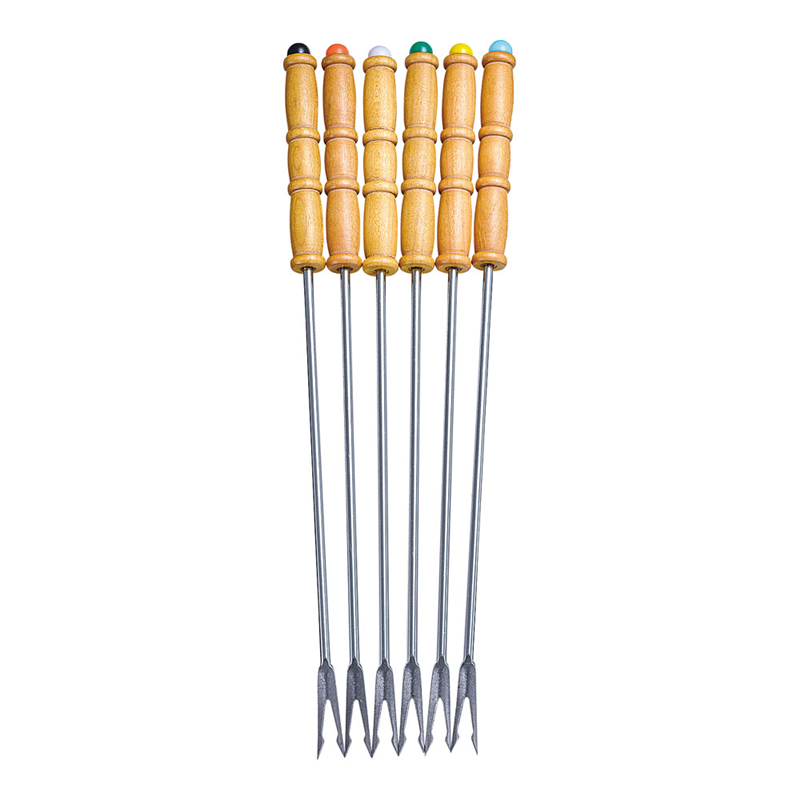 木柄フォンデュフォーク（6本組）  1箱（ご注文単位1箱）【直送品】